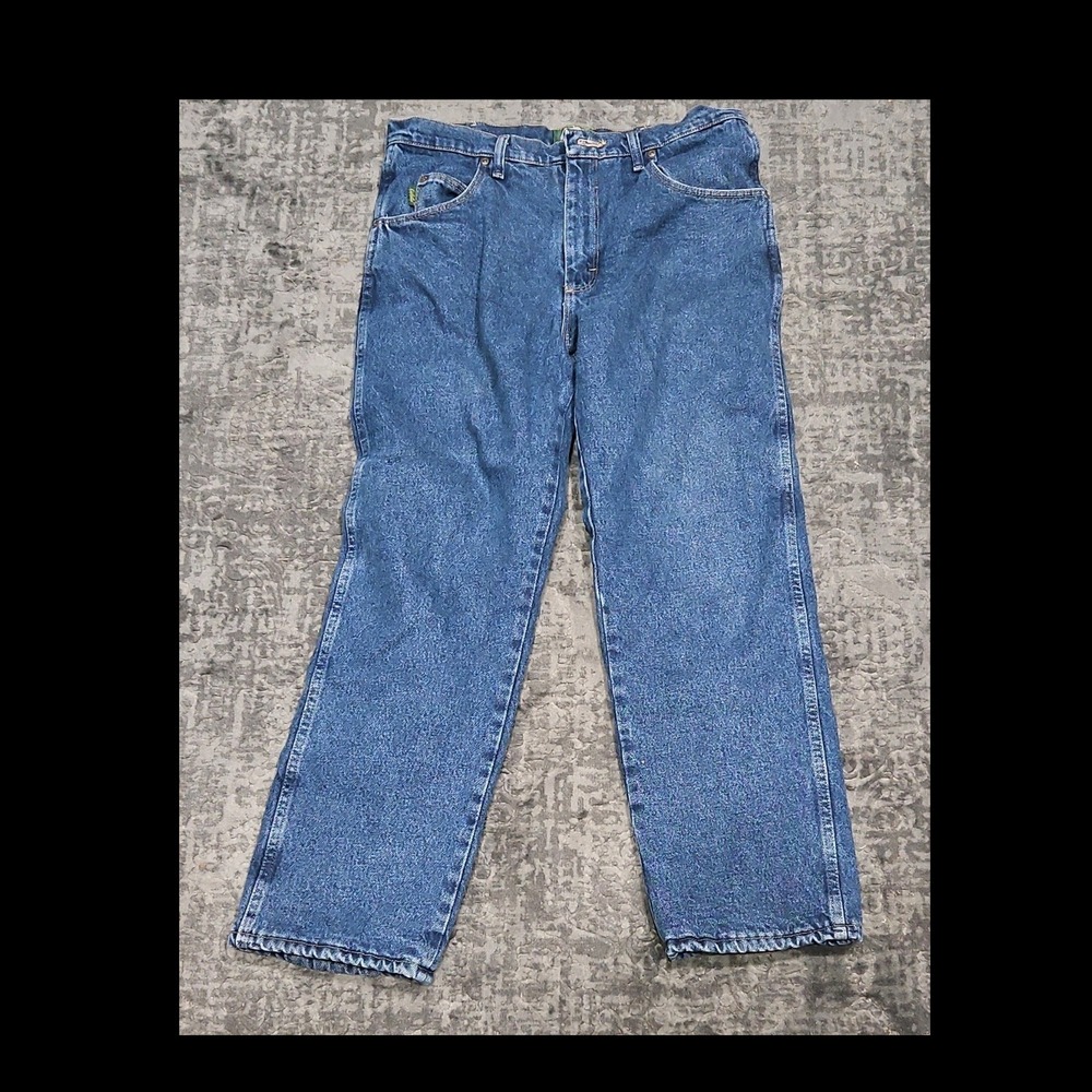Cabelas Mens Fleece Lined Jeans Blue Denim Work Pants 34x30 902224 Outdoor Gear